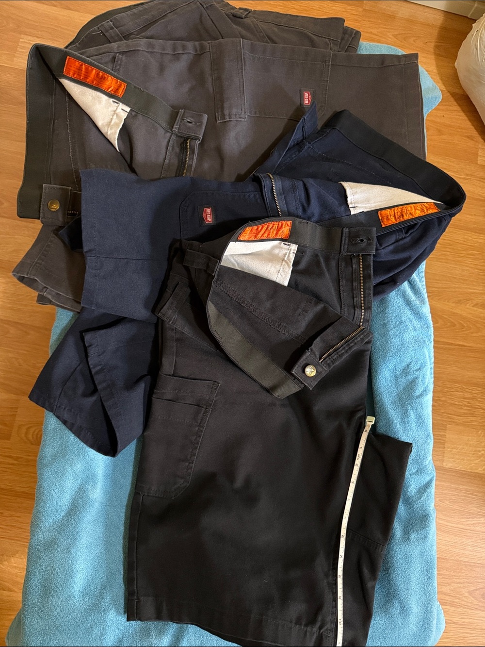 Men's Black Work Pants - Durable Utility Trousers 5-pack